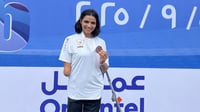 نجلة عماد تحصد البرونزية في أول مشاركة لها ببطولة الأن...