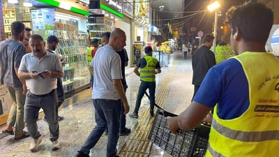 بازاڕی گەورەی هەولێر خاوێنکرایەوە و باخچەی رزگاریش رووناككرایەوە