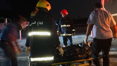 بابل: اصطدام سيارة بكتلة كونكريتية يسفر عن وفاة 5 أطفال وامرأتين (صور)