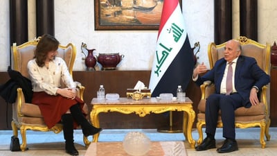وزير الخارجية يبحث مع هيلينا فيغا سبل التعاون بين العراق وبريطانيا