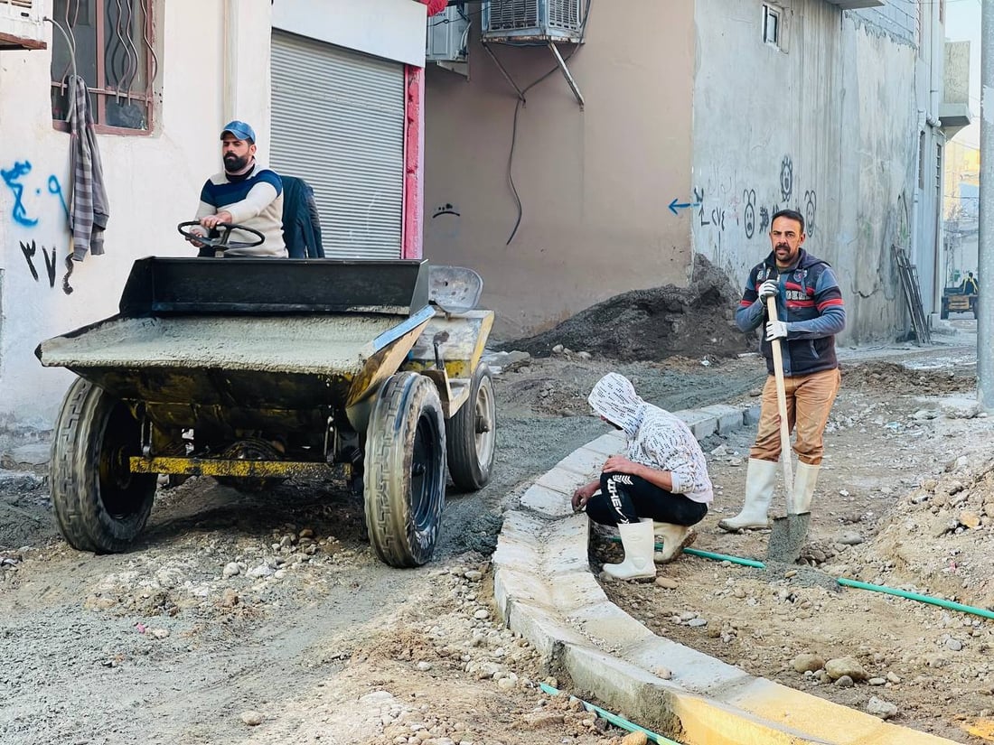 الموصل: لتسهيل أعياد الميلاد ورأس السنة.. تبليط أزقة كنيسة مار توما (صور)