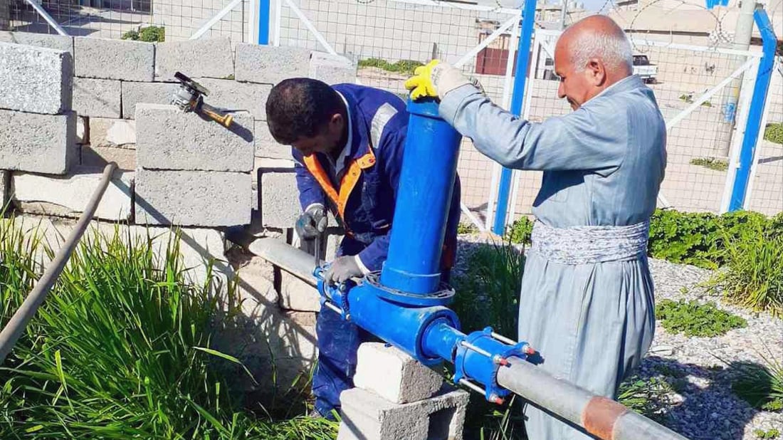 بیره‌ ئاوه‌كانى ده‌وروبه‌رى هه‌ولێر ته‌ندروست ده‌كرێن