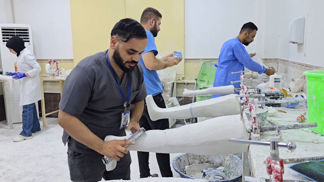 Mosul prosthetics factory produces 100 limbs monthly using modern materials
