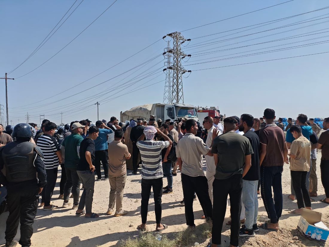 “محرومون من المكيفات”.. ناحية النيل تحتج مجدداً وتمنع دخول الكابسات (صور)