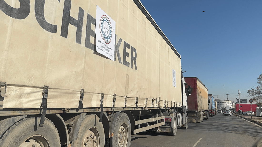 یەکەم کاروانی هاوکارییەکانی ژووری بازرگانی هەولێر رەوانەی رۆژئاوا کرا