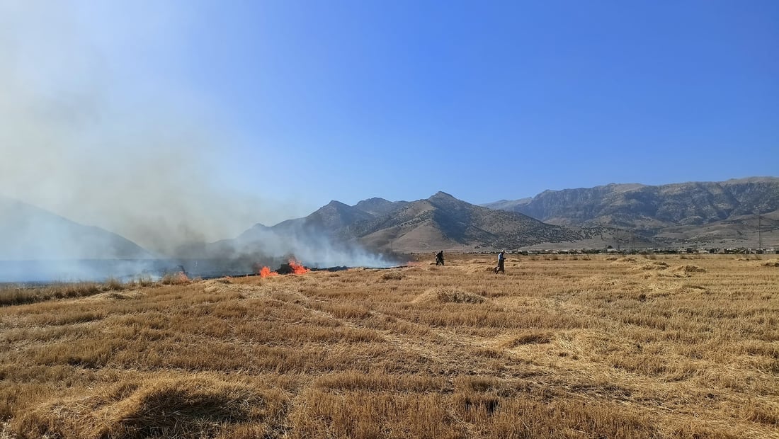 ئاگرە گه‌وره‌کەی دەشتی شکارتە كۆنتڕۆڵکرا