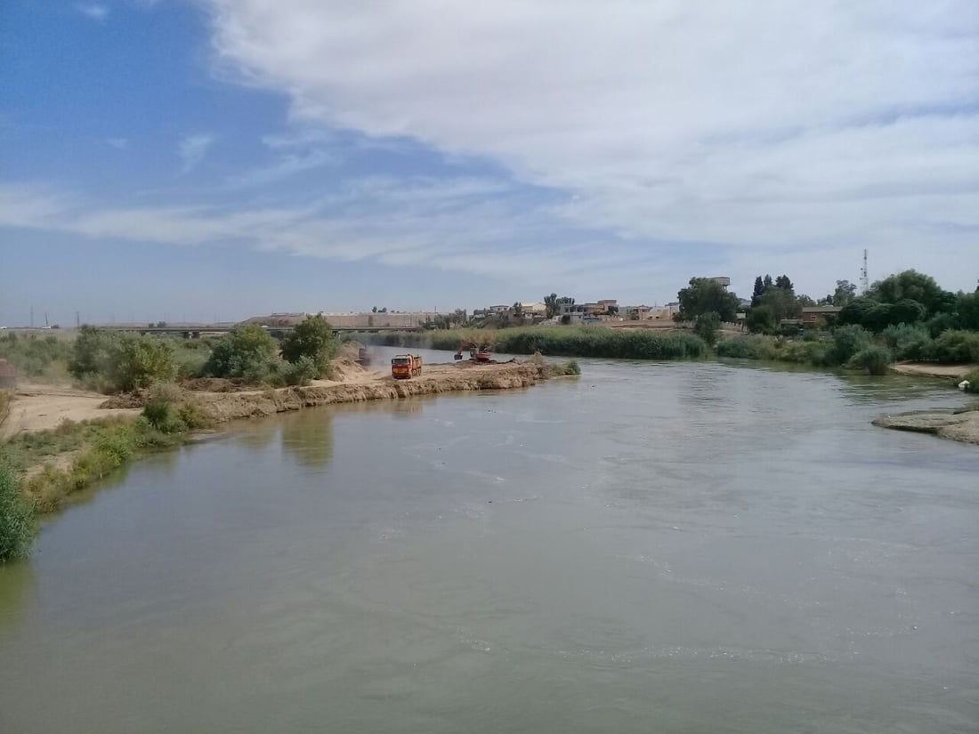 صور: بدأت أعمال توسعة نهر الزاب الأدنى لحماية شمال كركوك من الفيضان