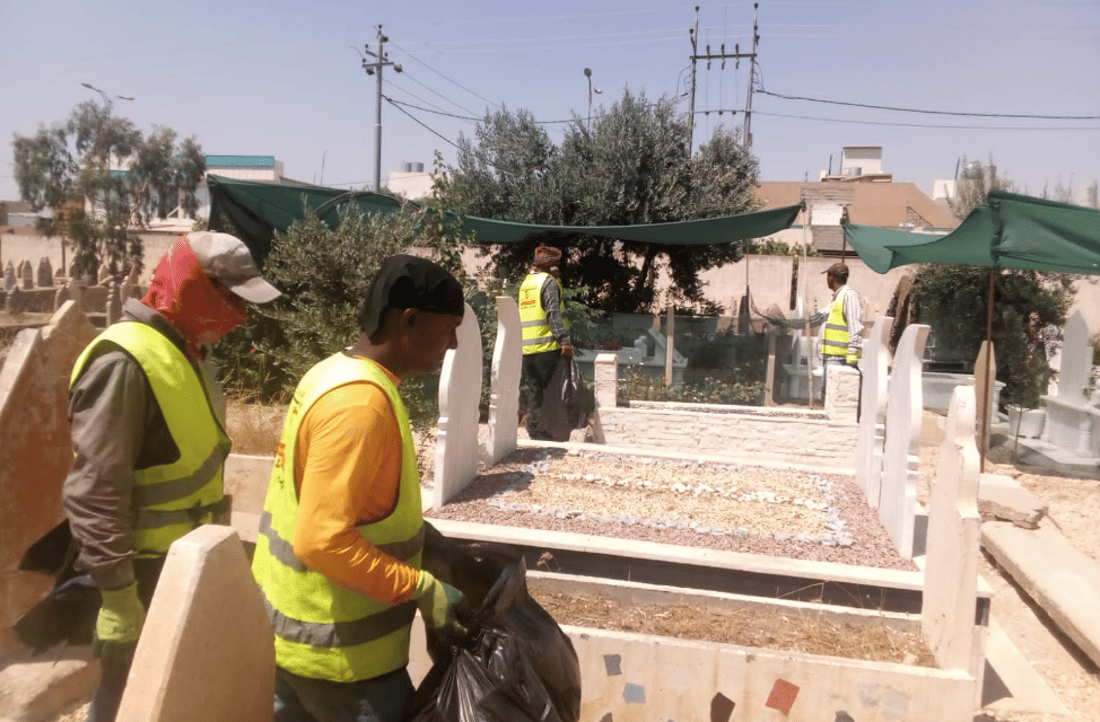 گۆڕستانەکانى هه‌ولێر خاوێن ده‌كرێنه‌وه‌