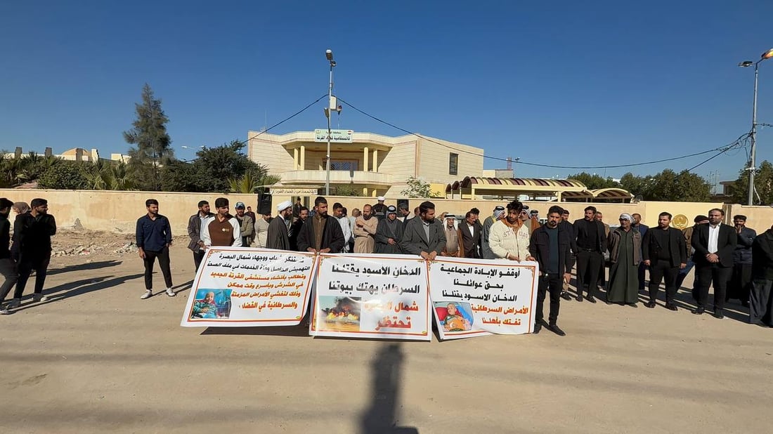 القرنة تتوعد من جديد بإغلاق حقول النفط: نريد مستشفى لعلاج مرضى السرطان (فيديو)