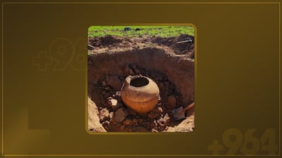 صور: العثور على وعاء يعود إلى العصر الساساني في كويسنجق بأربيل