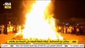 لحظة إيقاد أكبر شعلة ميلاد في العراق.. الكهنة أضرموا النار وفي الناس المسرّة