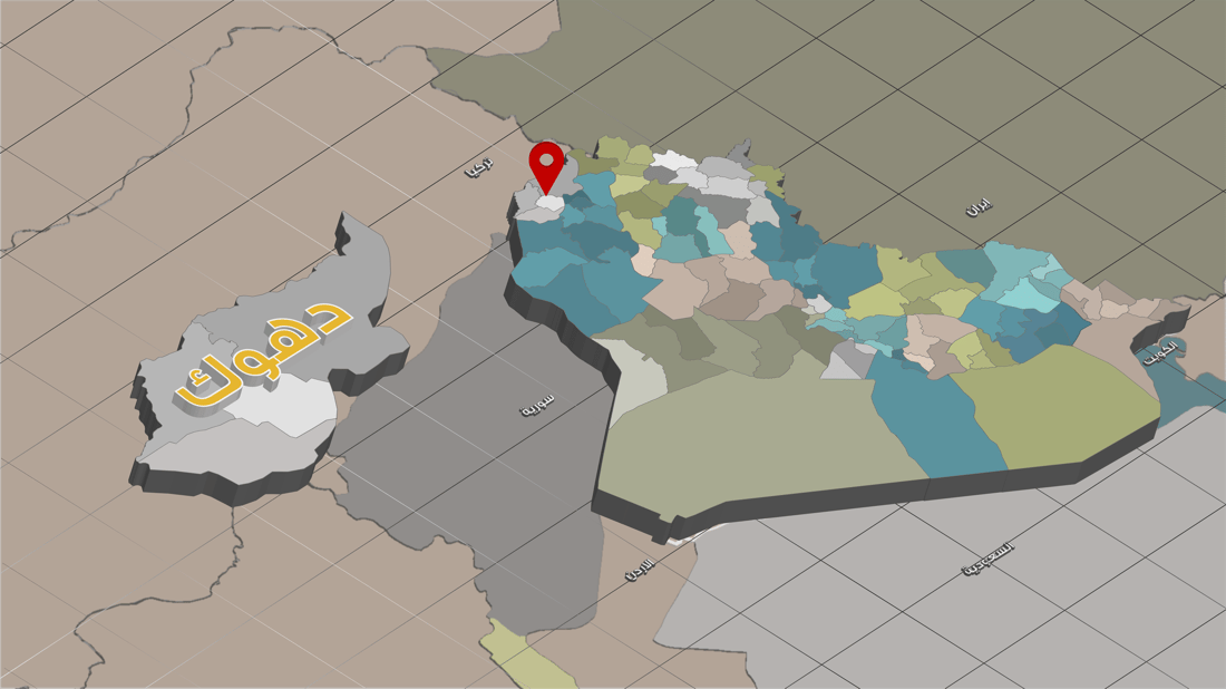 سائق مسرع على طريق بارزان ينجو بأعجوبة من حادث انقلاب