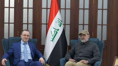 السفير الروسي يزور كتائب سيد الشهداء في بغداد