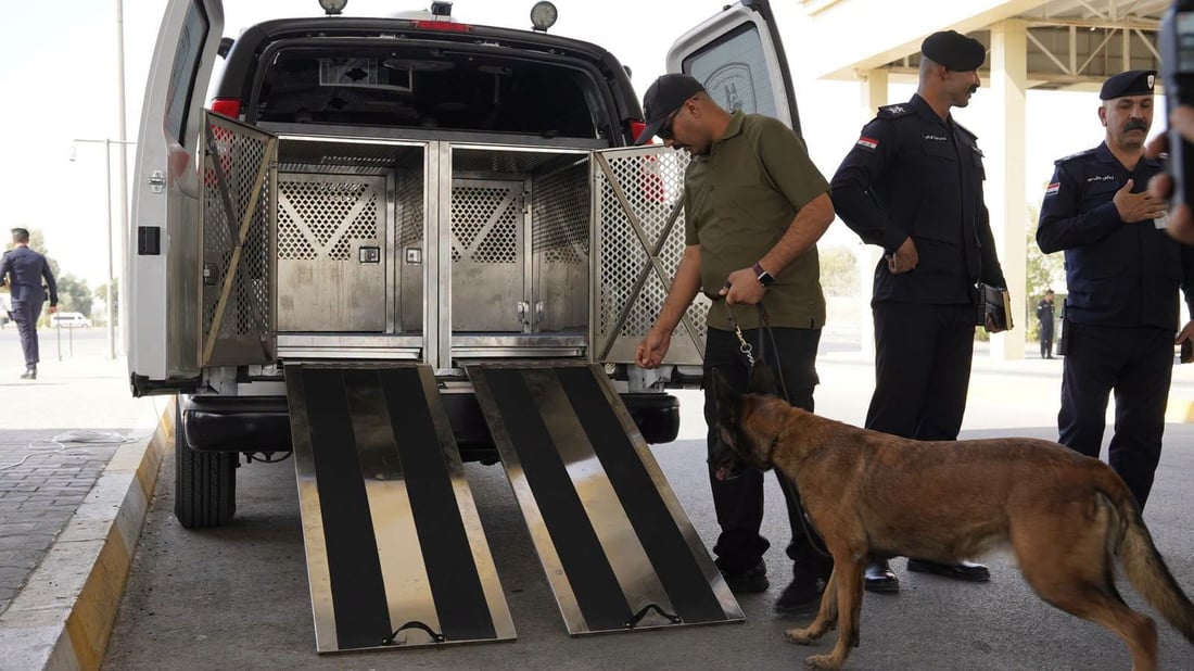 صور: تسهيلات جديدة للمسافرين في مطار بغداد تعتمد الكلاب البوليسية K9