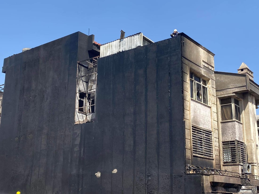 خانوویەکى سێ نهۆمى ئاگرى گرت