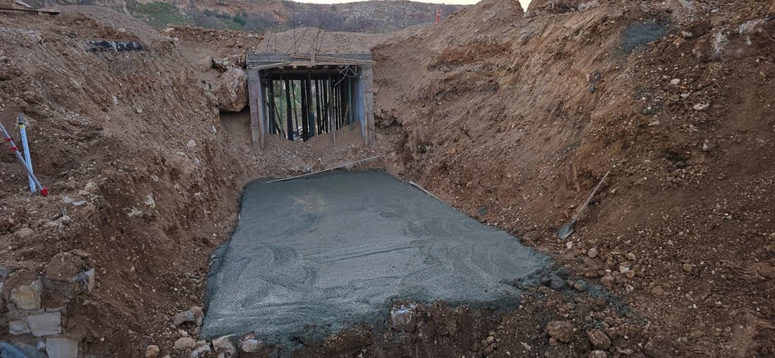 ئاوبارەیەکی کۆنکرێتی تەییا 2% ـی کارەکانی ماوە 