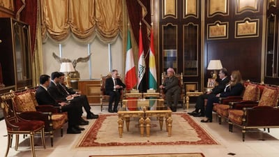 KDP President Barzani meets with Italian ambassador