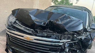 صورة: تعرض اللواء سعد معن لحادث سير في بغداد