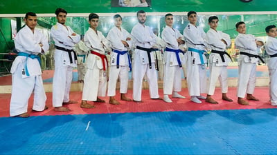 حزام الكاراتيه الأسود لـ9 شباب من القائم.. اجتازوا اختبارات المدرب اوديشو