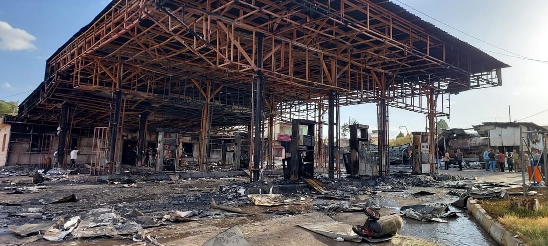 Two injured in fuel station fire near Amedi with one in critical condition