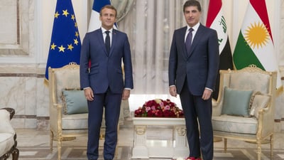 ماکرۆن پەیوەندی بە نێچیرڤان بارزانییەوە دەکات؛ فەڕەنسا ستایشی نێوەندگیرییەکانی هەولێر دەکات