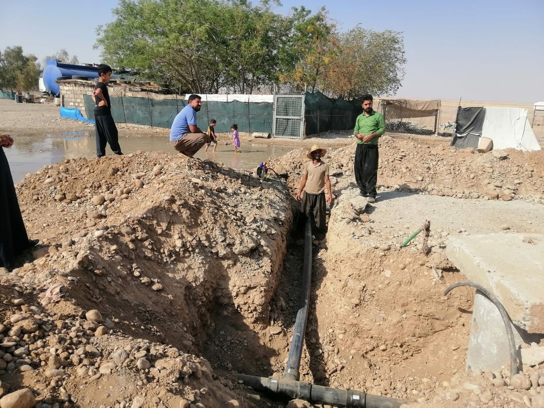 بیره‌ وشكبووه‌كانى ئاو له‌گه‌ڵ بیره‌كانى دیكه‌ به‌یه‌كه‌وه‌ ده‌بسترێته‌وه‌ بۆ دابینكردنى ئاو بۆ ماڵان