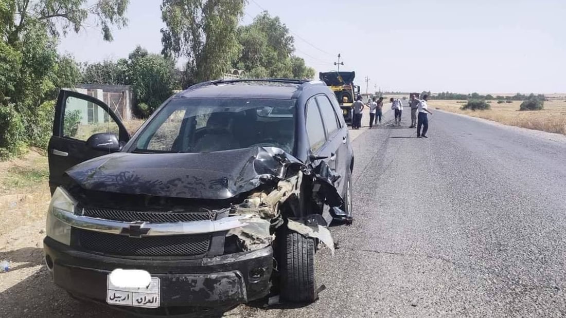 صور: مصرع سائق دراجة نارية في حادث مروع مع “شوفرليت” على طريق خانقين
