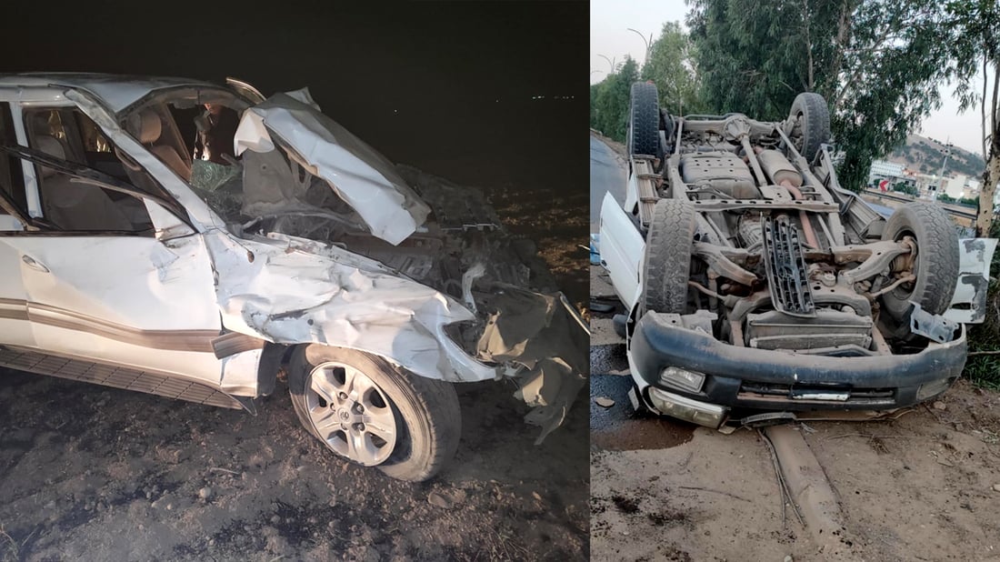 لە دوو رووداوی هاتوچۆدا کەسێک گیانی لەدەست دا و حەوتی دیکە بریندارن