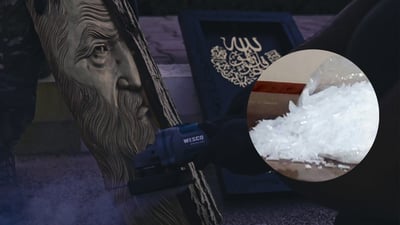 دەستگیراوە بەسەر ژمارەیەک تابلۆدا کە ماددەی هۆشبەریان تیادا بووە