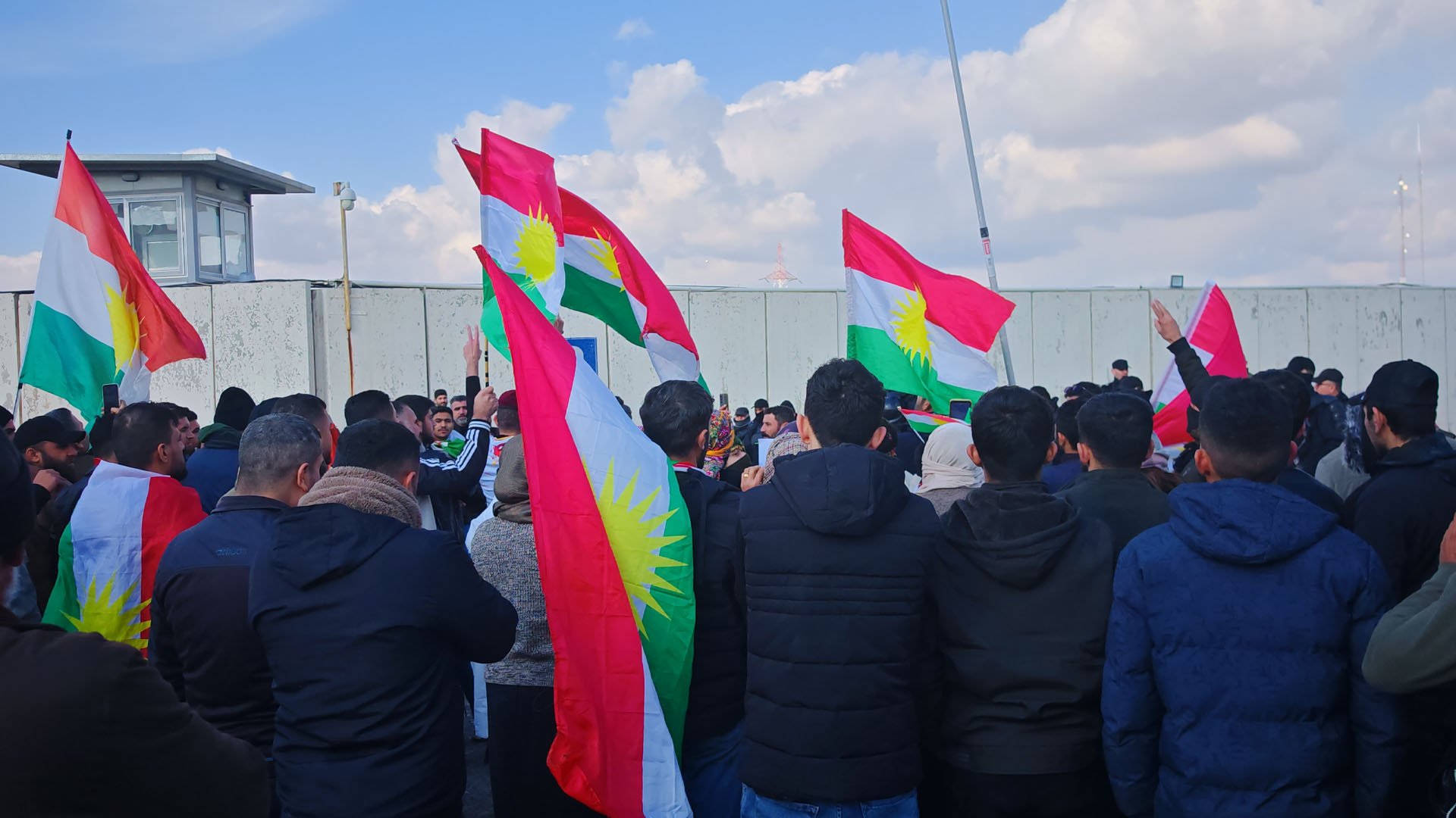 ‘Long live Rojava’: protest at UN office in Erbil attacks on Syrian Kurds