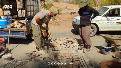 پاککردنەوە و چاککردنەوەی مەنهۆڵی گەڕەکەکانی خانەقین دەستیپێکرد