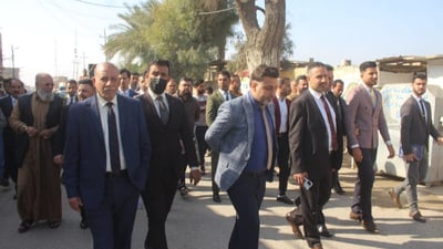 صور: تظاهرة غاضبة في سدة الهندية احتجاجاً على أزمة المياه وعدم وجود مستشفى