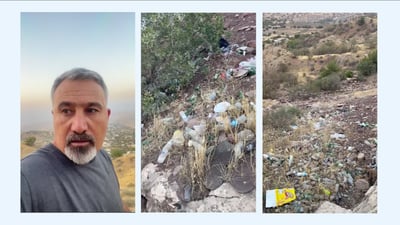 چالاكوانێكی كۆیه‌ دیمه‌نی پیسكراوى چیاى چنارۆك له‌لایه‌ن گه‌شتیارانه‌وه‌