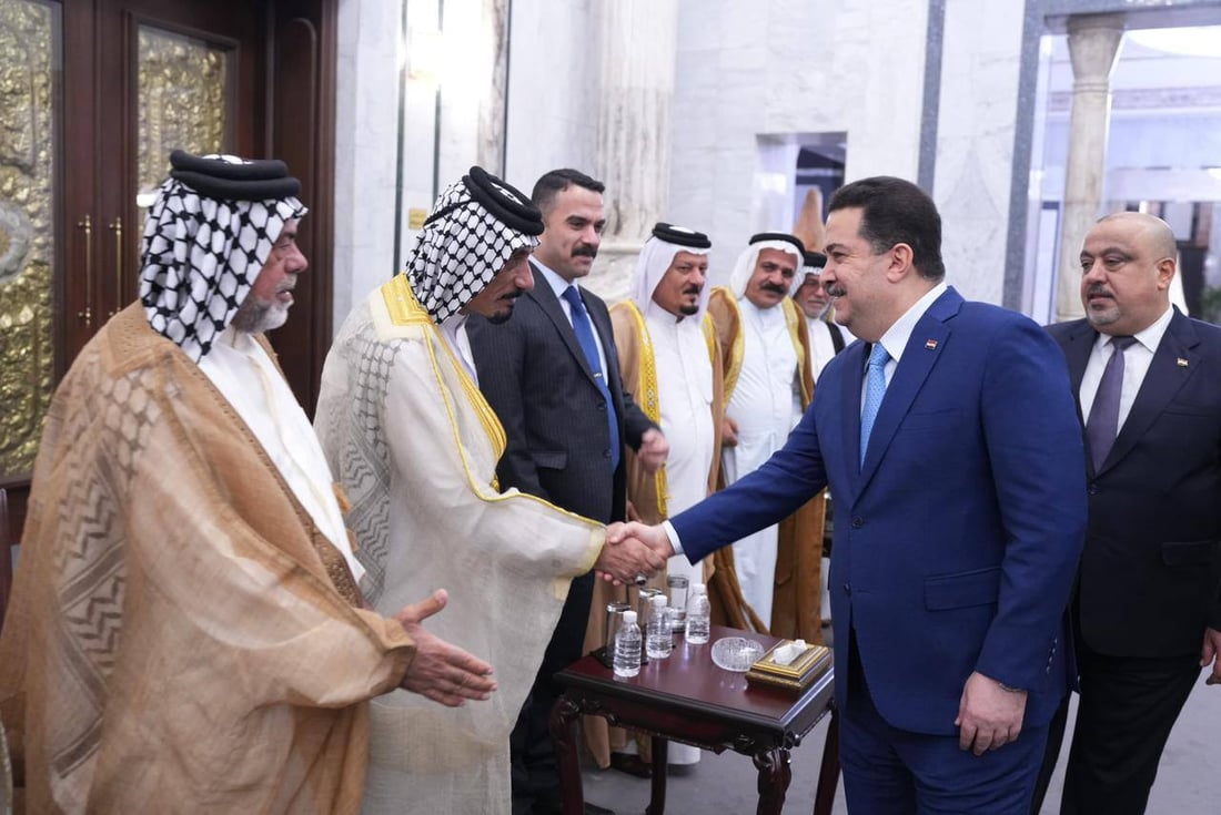 صور: شيوخ ووجهاء عشيرة البو دراج في مكتب السوداني