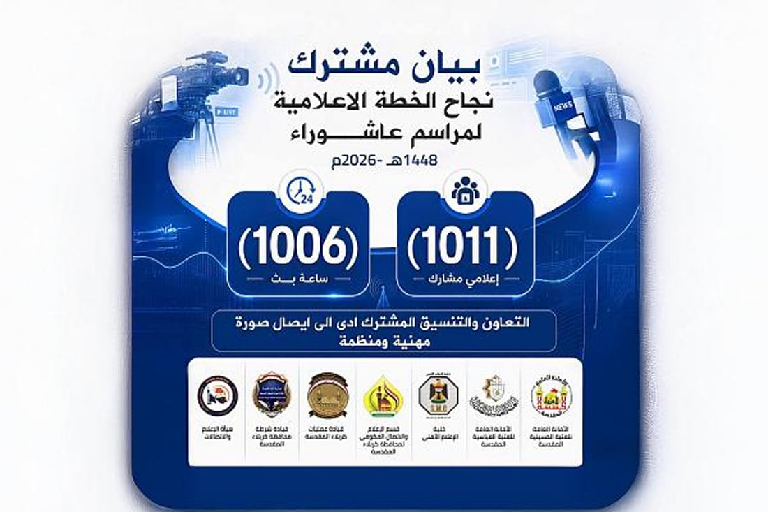 أكثر من ألف إعلامي و102 أجنبي شاركوا بتغطية عاشوراء في كربلاء