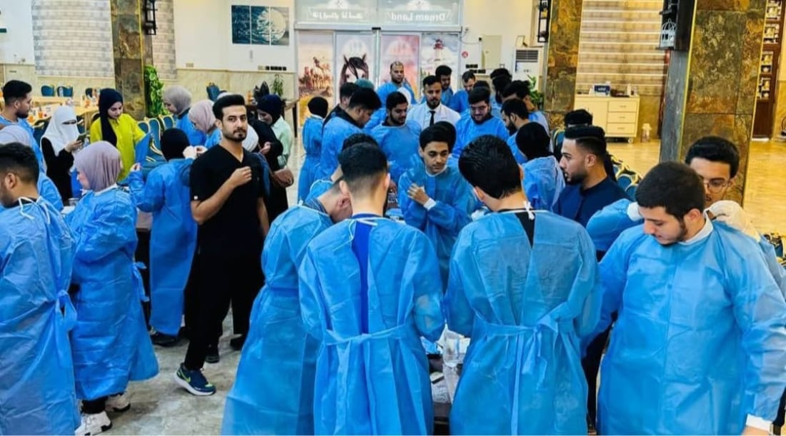 Nurse conducts workshop on wound stitching in Ramadi