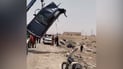 فيديو: “كراون” تنشطر نصفين بعد اصطدامها بـ”برادو” شمال البصرة