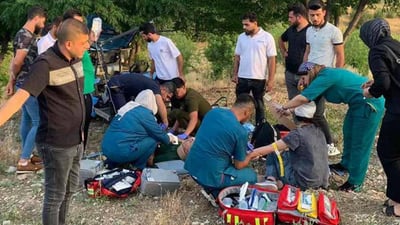 ئۆتۆمبێلێکى کارەبایى وەرگەڕا و چوار کەس بریندار بوون