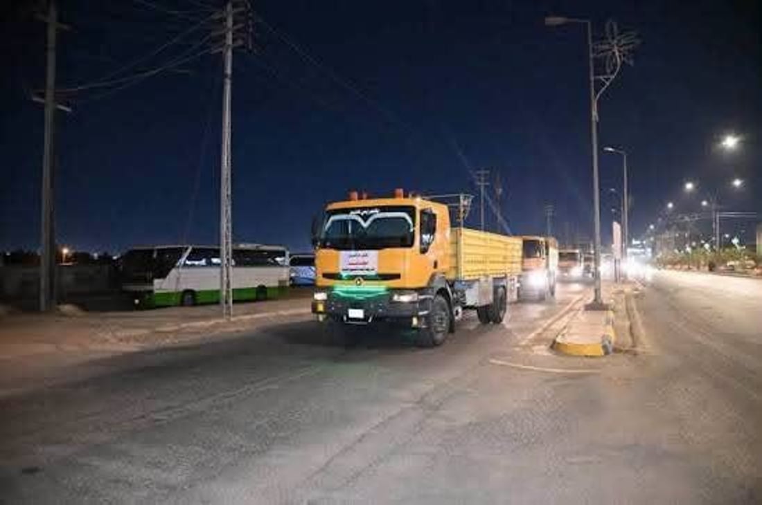 صور: شاحنات لنقل زوار الأربعين.. وزارة التجارة تحرك أسطولها الخدمي