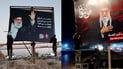 تعليق صور المرشد الإيراني علي خامنئي في شوارع العراق استعداداً لتشييعه