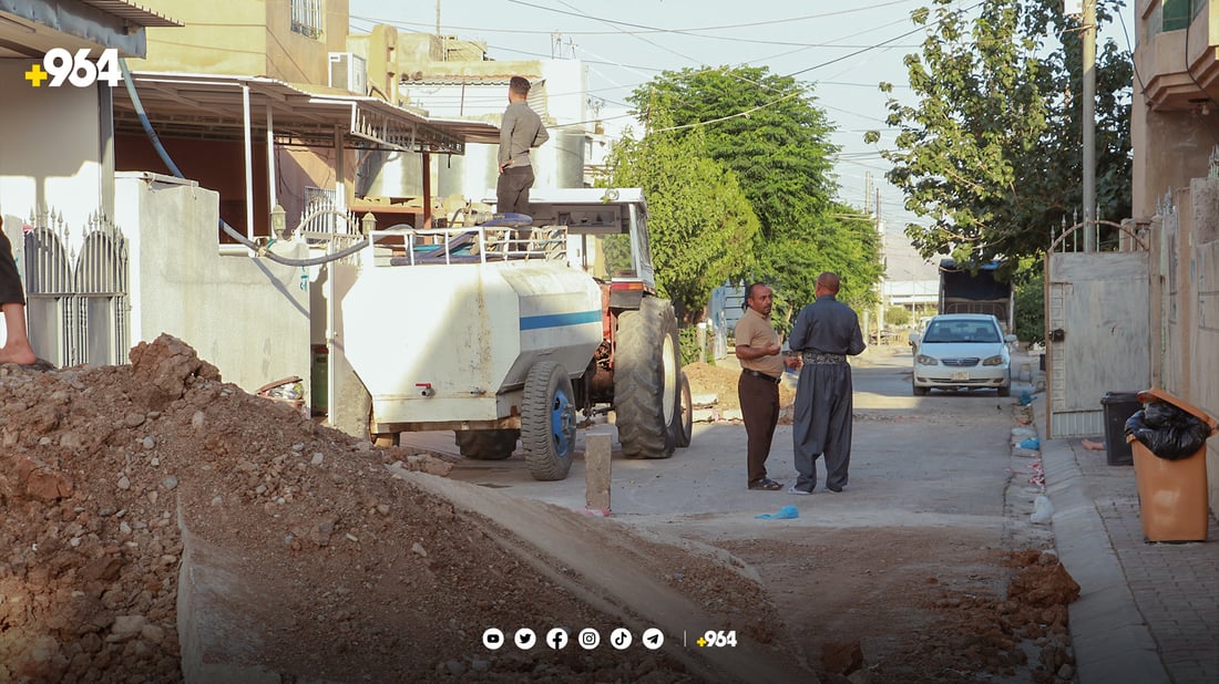 مانگ و نیوێکە ئاوی 100 ماڵ لە گەڕەکێکی رانیە بڕاوە