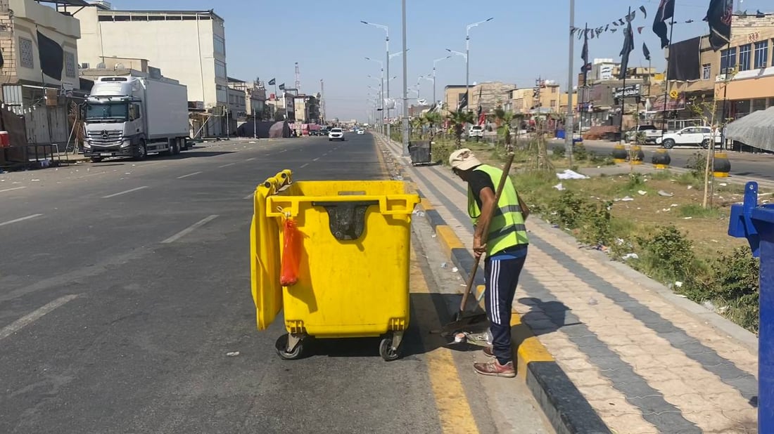 صور: البصرة تجلي شوارع مركز المدينة وتودع عاشوراء