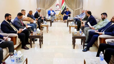11 حزباً في مقر عزيز الربيعي: على السوداني التمسك بالتوازن في الحرب