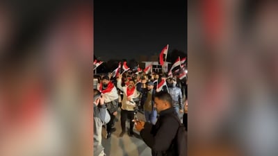 تظاهرات قرب المنطقة الخضراء تندد بتغريدة ترامب ضد المالكي