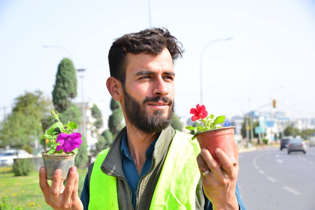 هەولێر بە گوڵ رازێندرایەوە