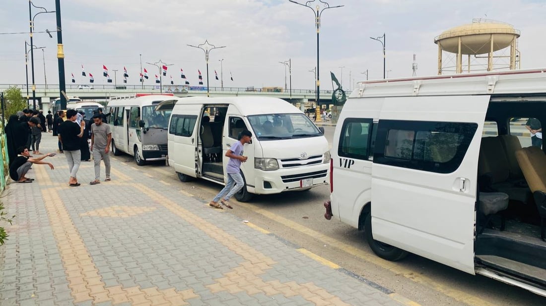 صور من العمارة: المنشآت تنقل أهل ميسان إلى كربلاء والنجف لقضاء العيد