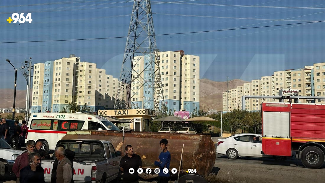 لە سلێمانی باڵەخانەیەک رووخاوە و چەند کرێکارێک بریندارن