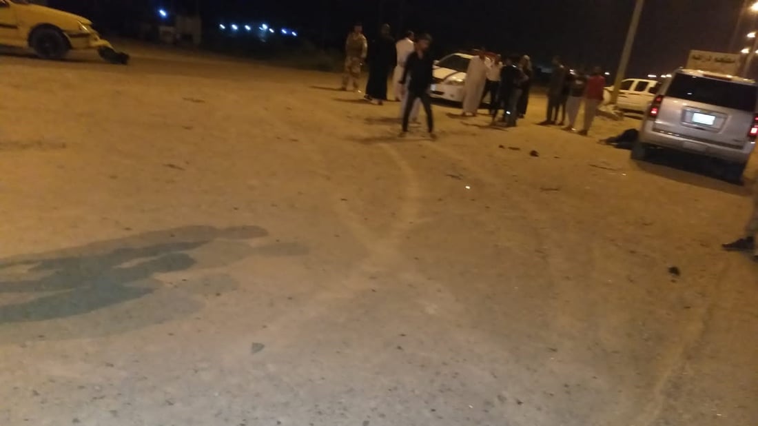 اصطدام “تاهو” مع “بيجو” على طريق بصرة قرنة السريع
