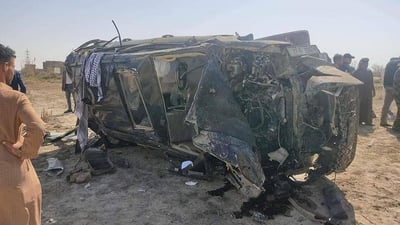 بينهم ضابط برتية عميد.. مصرع 3 أشخاص بانقلاب سيارة شرقي واسط