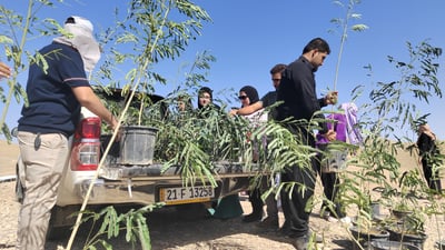 18 خوێندکار خەمی سەوزکردنی گوندەکانی گەرمیانیانە